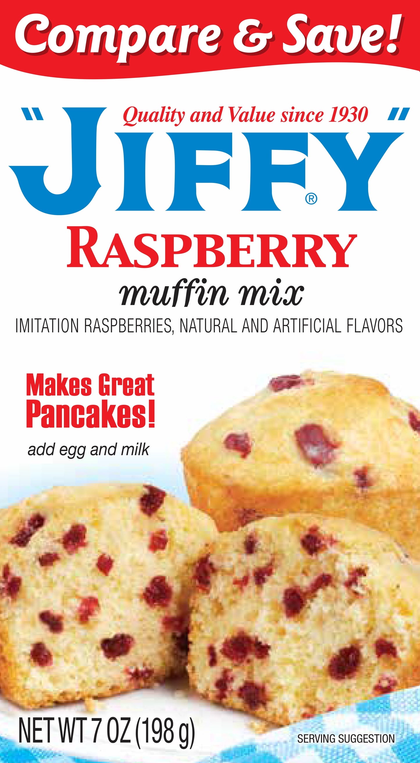 JIFFY Raspberry Muffin Mix 7 OZ Box