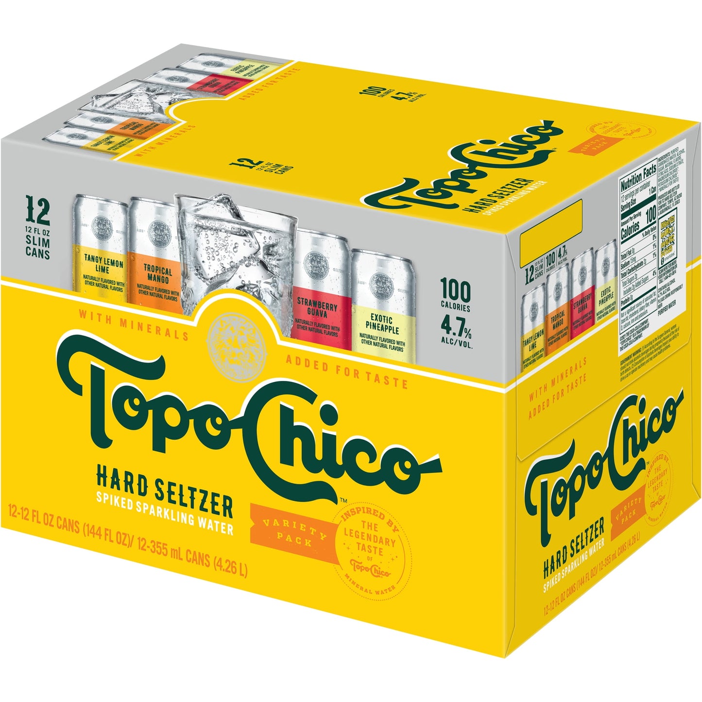 Topo Chico Variety Pack Hard Seltzer, 12 Pack, 12 fl oz Cans, 4.7% ABV
