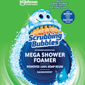 Scrubbing Bubbles Mega Shower Foamer Aerosol, Tough Foaming Bathroom, Tile, Bathtub and Disinfectant Shower Cleaner (1 Aerosol Spray), Rainshower Scent, 20 Oz