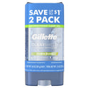 Gillette Antiperspirant Deodorant for Men, Clear Gel, Powder Rush, Twin Pack, 3.8oz