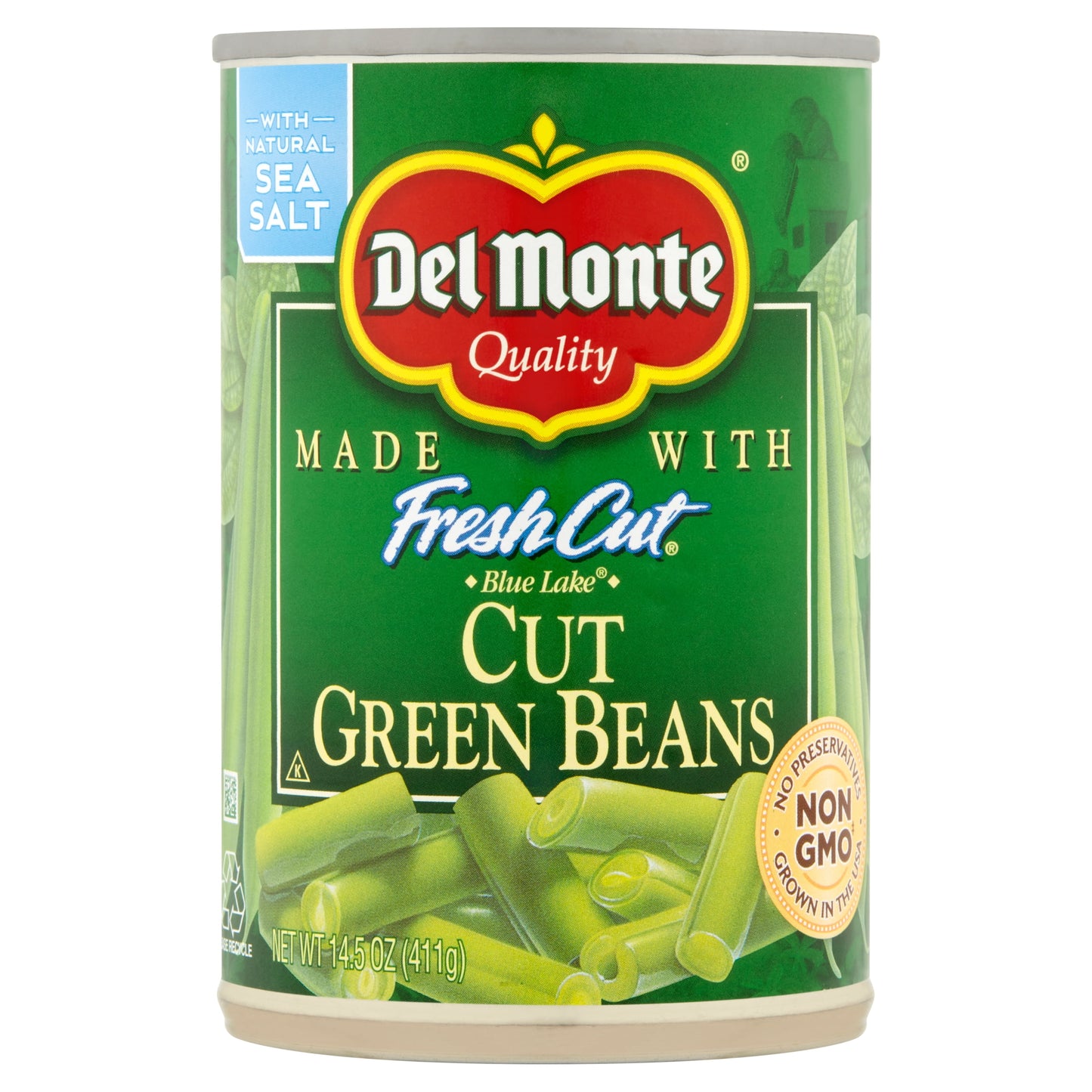 Del Monte Cut Green Beans Canned Vegetables, 14.5 oz Can