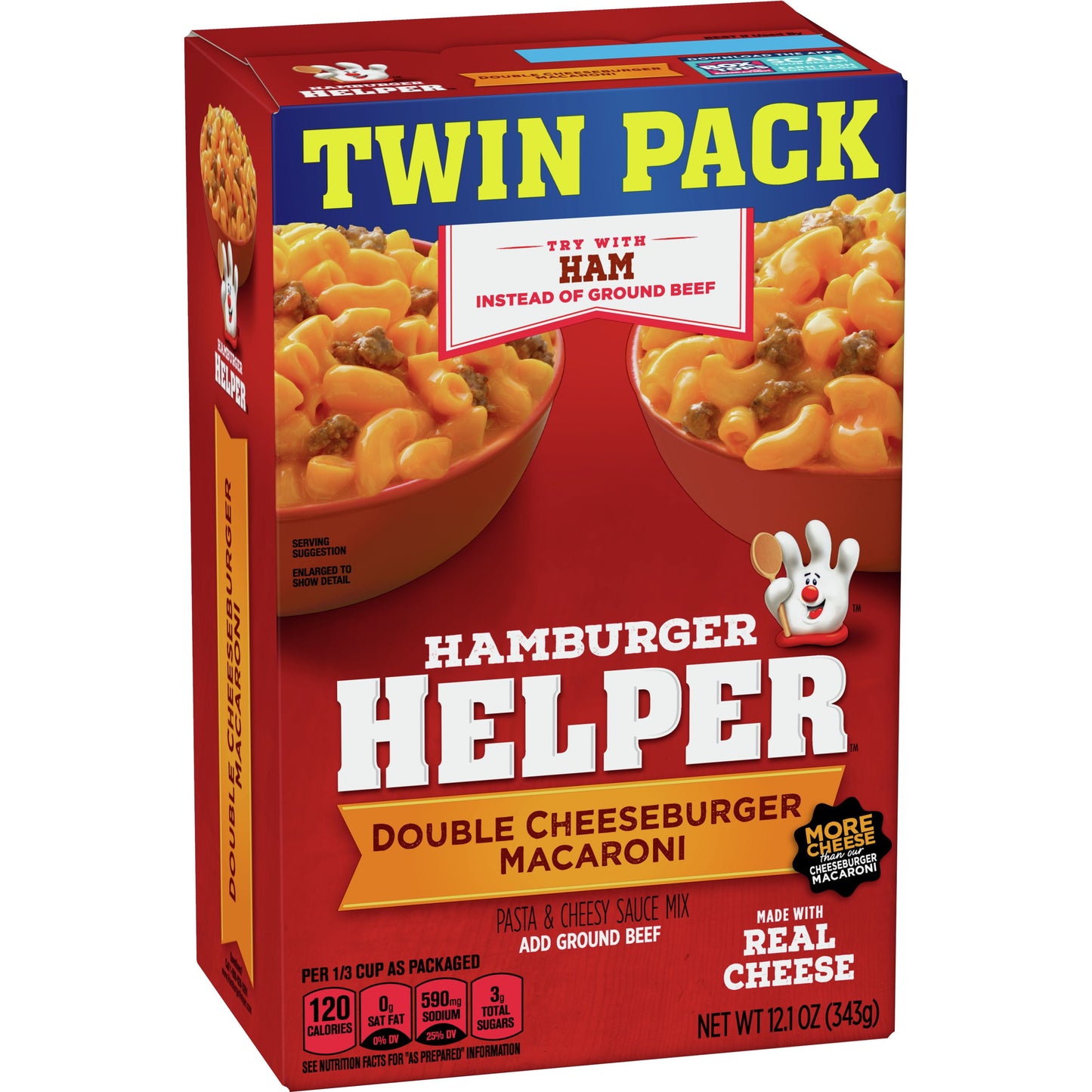 Hamburger Helper, Double Cheeseburger Macaroni, Twin Pack