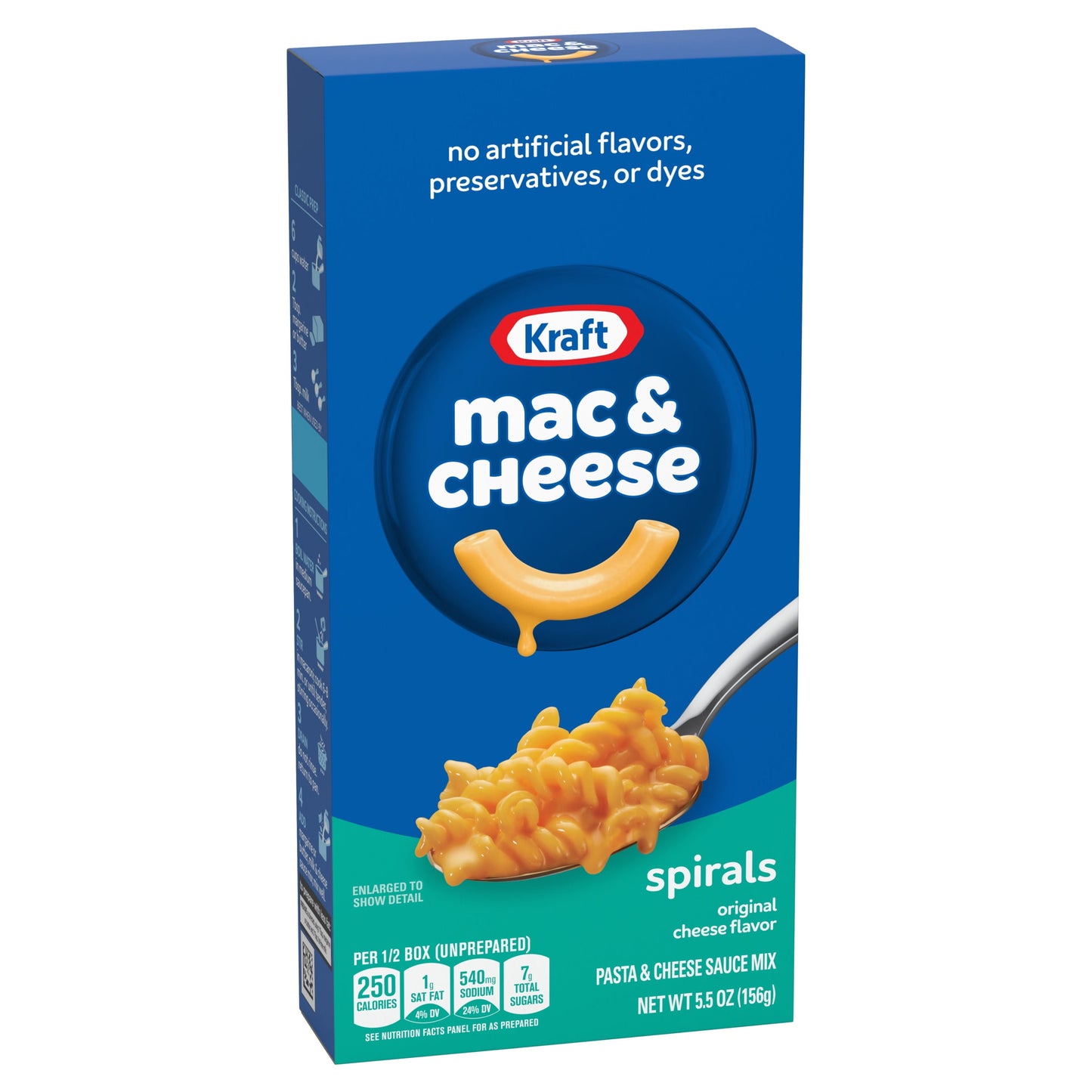 Kraft Spirals Original Mac N Cheese Macaroni and Cheese Dinner, 5.5 oz Box