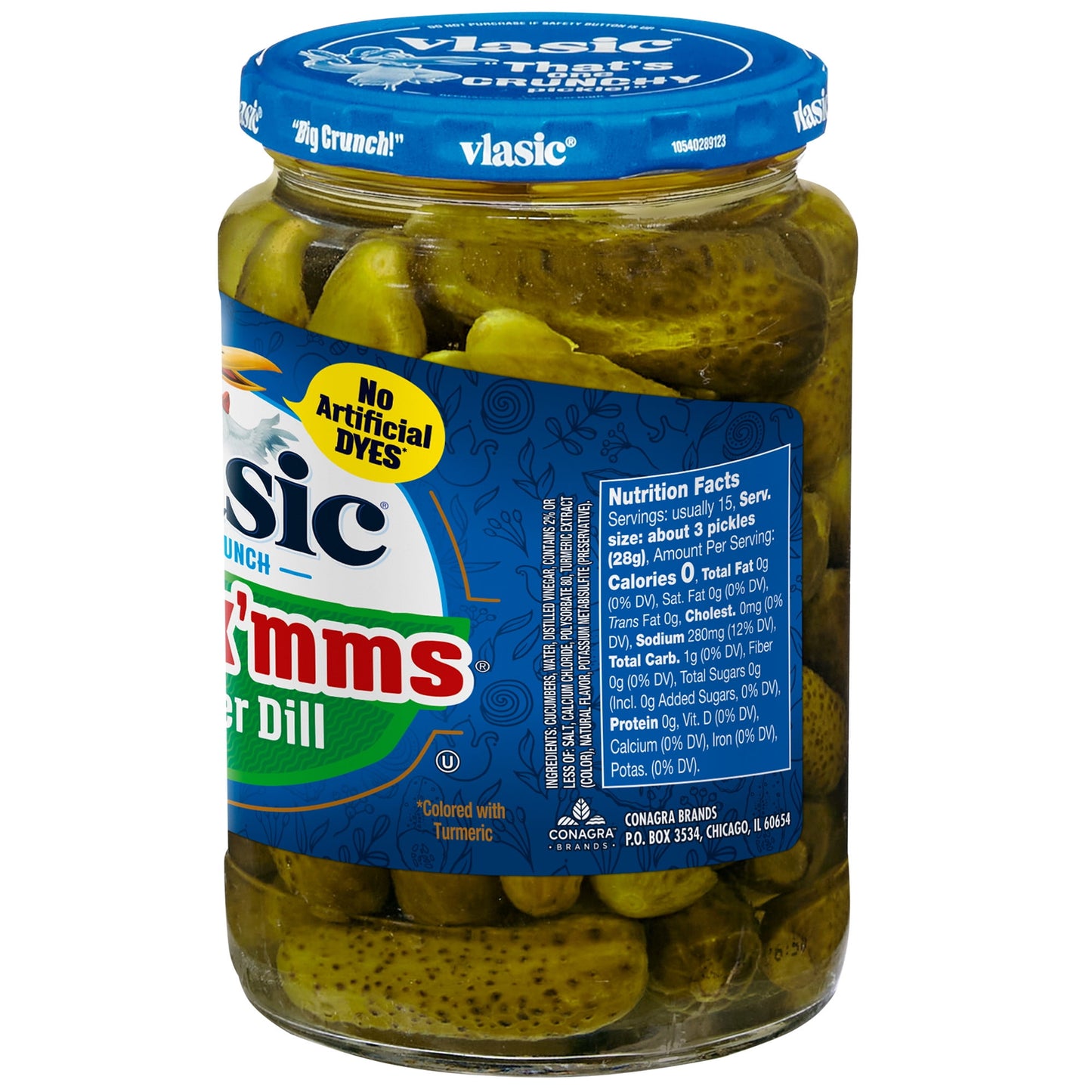 Vlasic Snack'mms Kosher Dill Pickles, Mini Dill Pickles, 24 Oz Jar