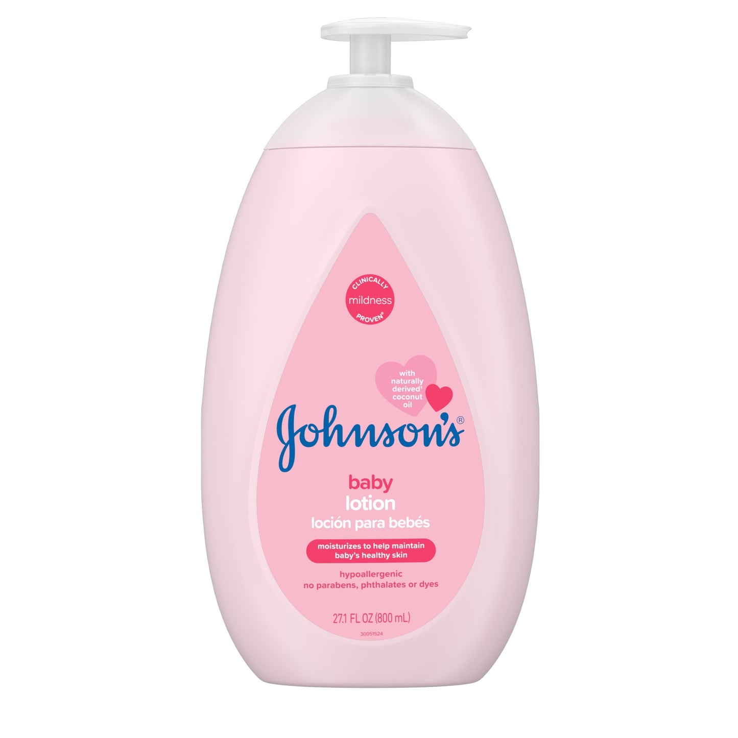 Johnson's Moisturizing Pink Baby Body Lotion with Coconut Oil, 27.1 oz