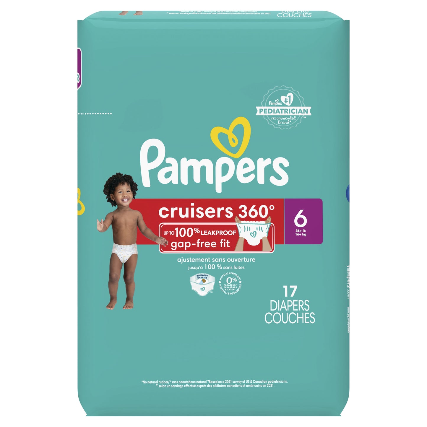 Pampers Cruisers 360 Diapers Size 6, 17 Count