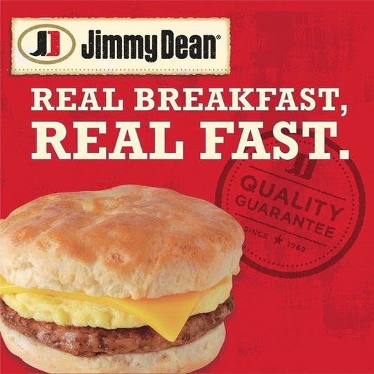 Jimmy Dean Sausage Egg & Cheese Biscuit Sandwich, 36 oz, 8 Count (Frozen)