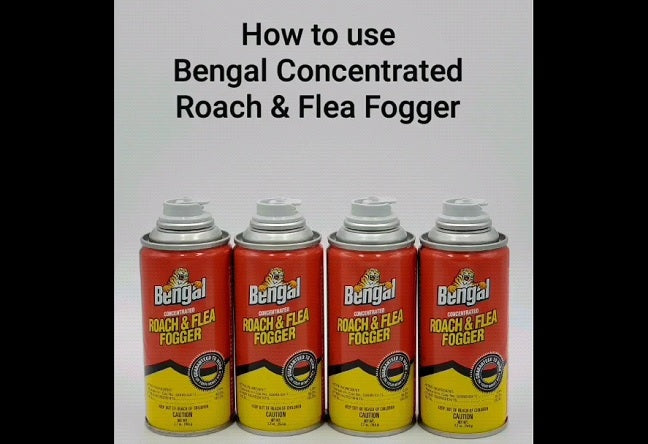 Bengal Concentrated Roach and Flea Killer Fogger, Odorless Mess-Free Dry Fog, 3 Count, 2.7 Oz Aerosol Cans