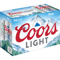 Coors Light Lager Beer, 24 Pack, 12 fl oz Cans, 4.2% ABV