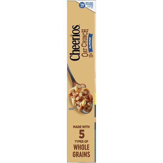 Cheerios Oat Crunch Almond Oat Breakfast Cereal, Family Size, 24 oz