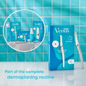 Gillette Venus Female Facial Razor, Exfoliating Dermaplaning Tool for Face, 2 Blade Refills, White