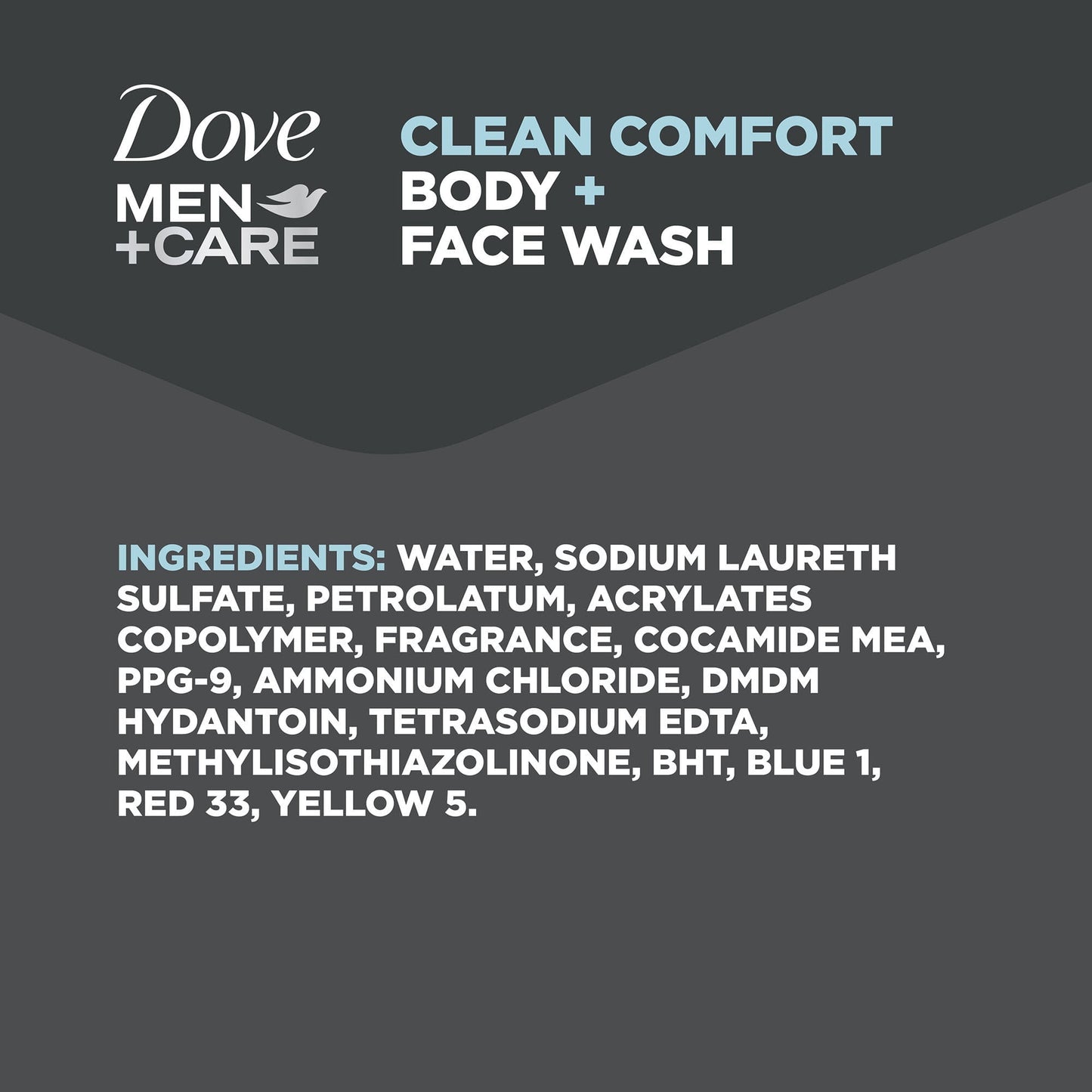 Dove Men+Care Clean Comfort Hydrating Face and Body Wash Twin Pack, 18 fl oz