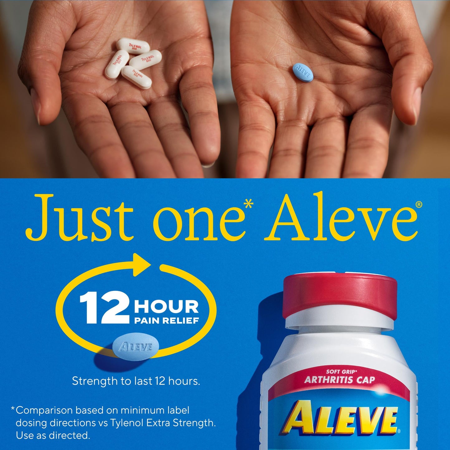 Aleve Caplets Soft Grip Arthritis Cap Naproxen Sodium Pain Reliever, 270 Count