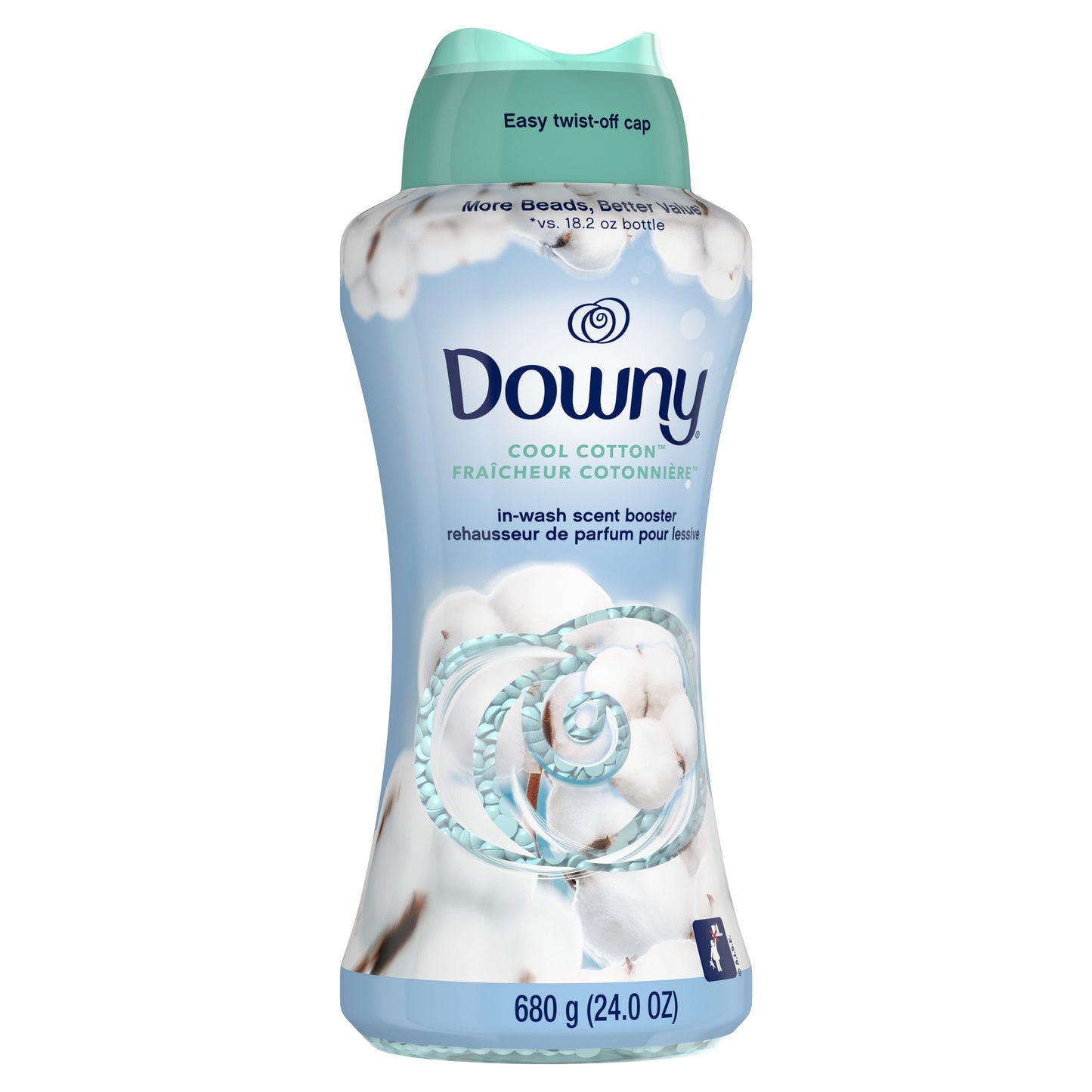 Downy In-Wash Laundry Scent Booster Beads, Cool Cotton, 24 oz