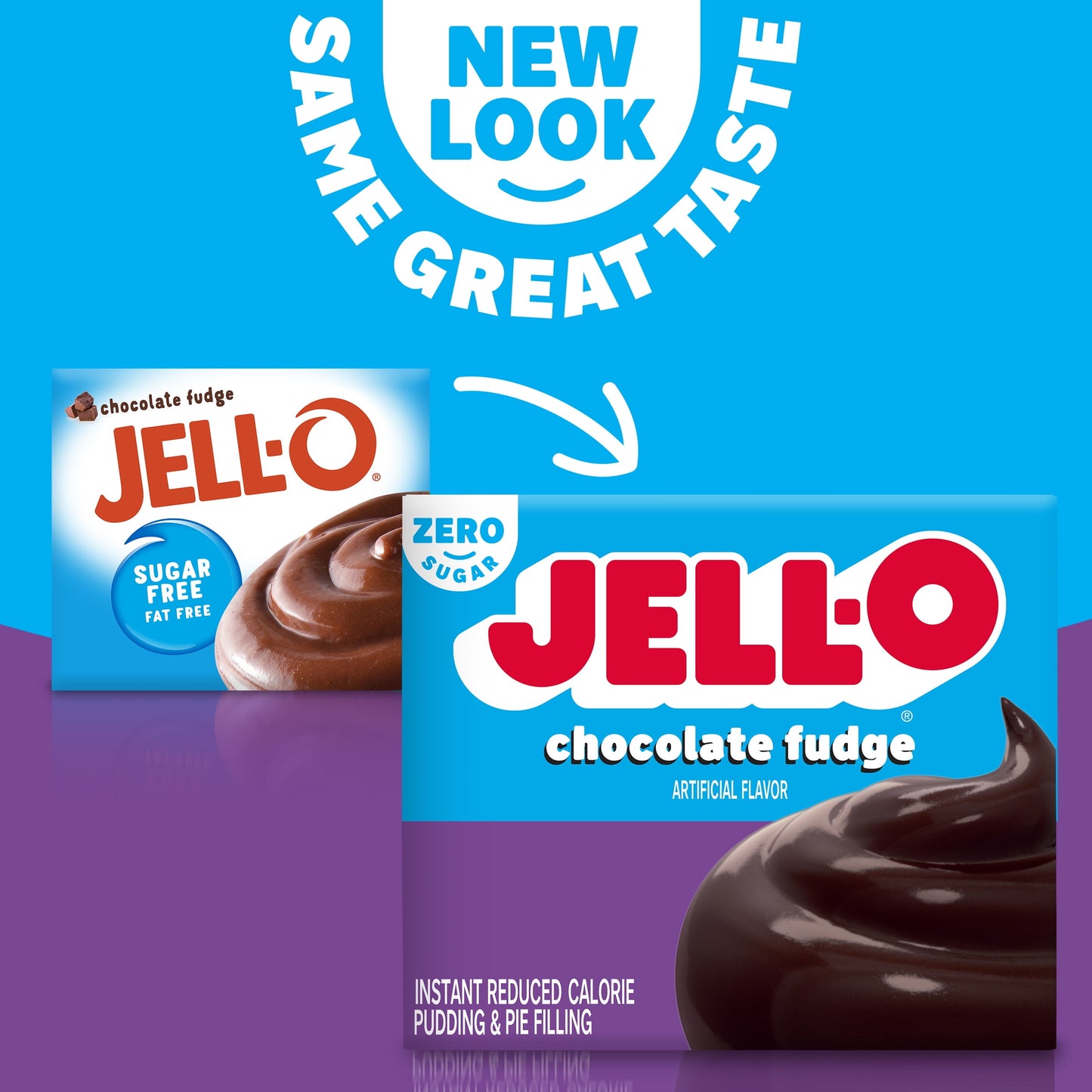 Jell-O Chocolate Fudge Artificially Flavored Zero Sugar Instant Reduced Calorie Pudding & Pie Filling Mix, 1.4 oz Box