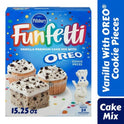 Pillsbury Funfetti Vanilla Cake Mix with OREO Cookie Pieces, 15.25 Oz Box