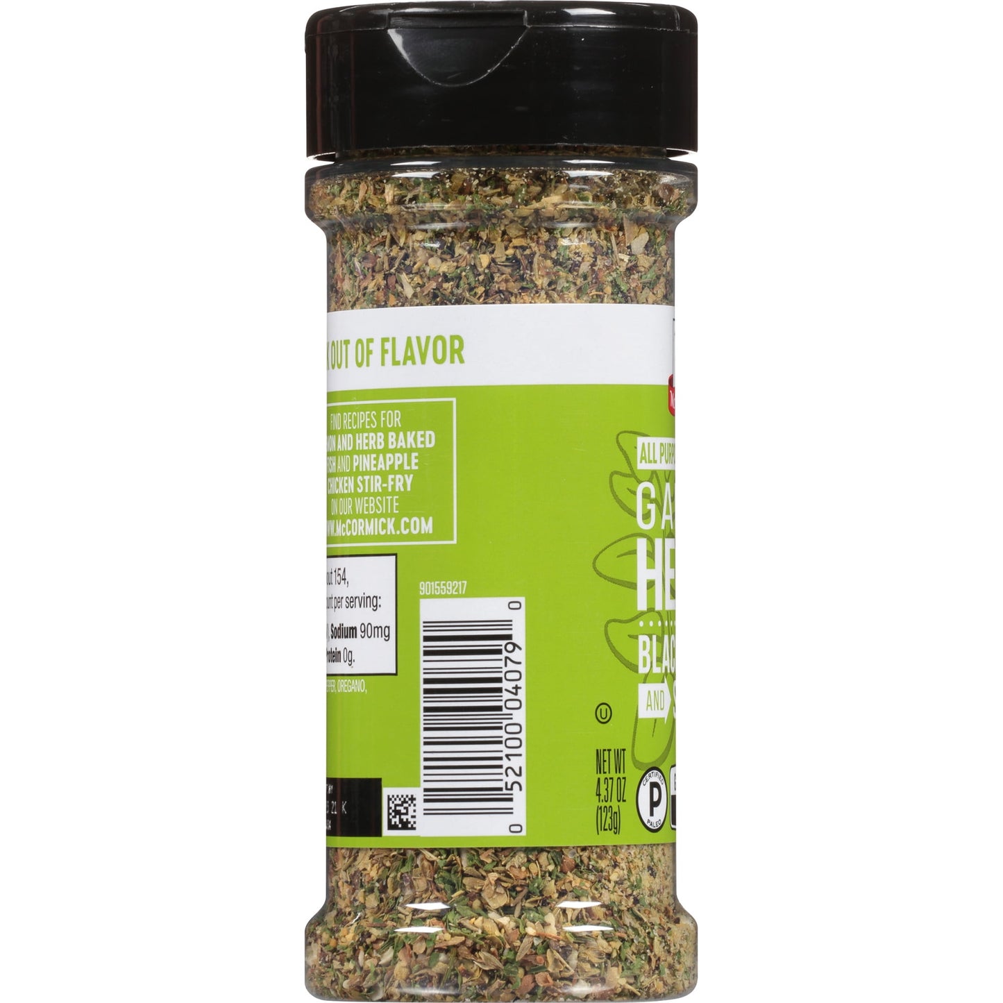 McCormick Garlic, Herb and Black Pepper and Sea Salt All Purpose Seasoning, 4.37 oz Mixed Spices & Seasonings