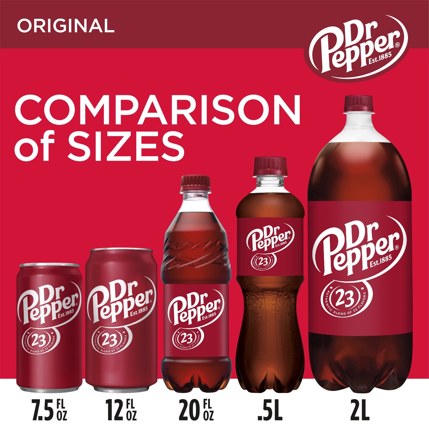 Dr Pepper Soda Pop, 20 fl oz, Bottle