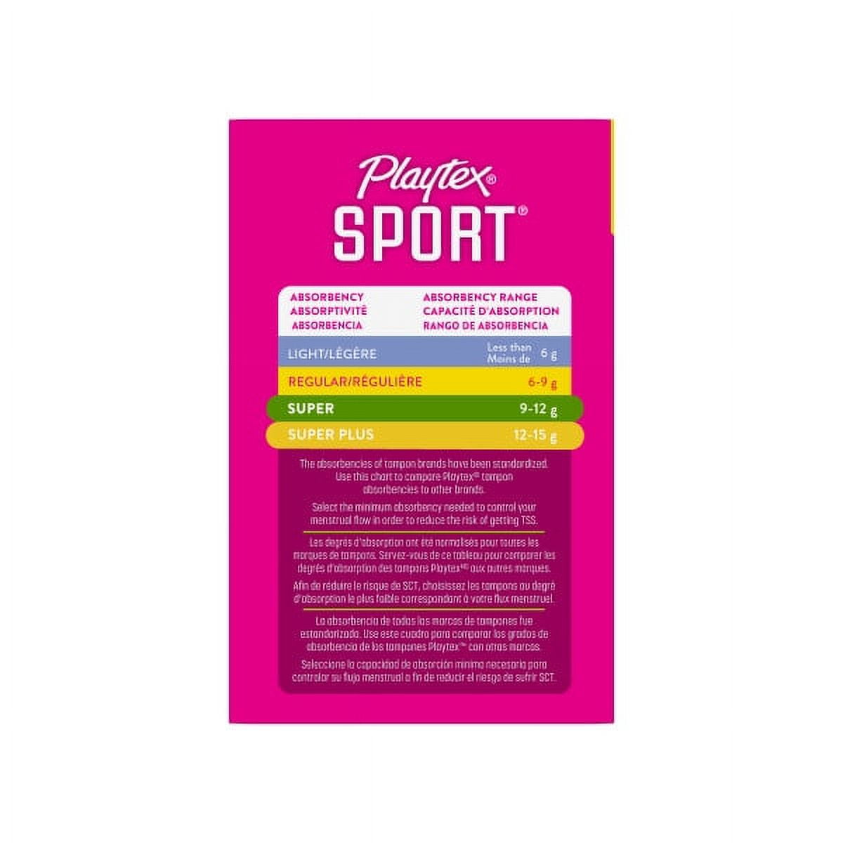 Playtex Sport Tampons, Multipack Super & Super Plus, Super 16 Ct, Super Plus 16 Ct, 32 Total Tampons