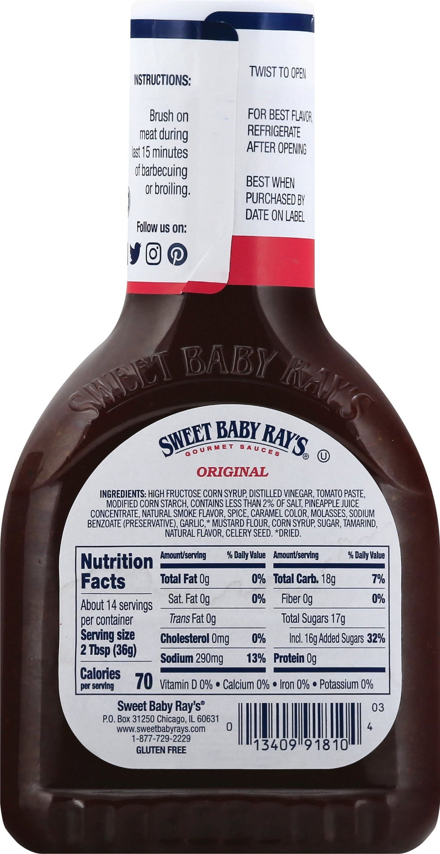 Sweet Baby Ray's Original BBQ 18 oz