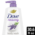 Dove Relaxing Long Lasting Gentle Body Wash, Lavender Oil and Chamomile, 30.6 fl oz