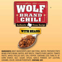 WOLF BRAND Chili With Beans, 15 oz.