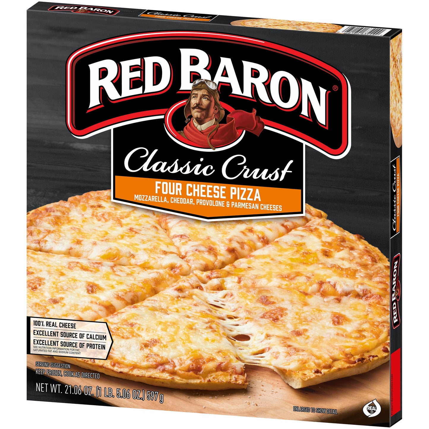 Red Baron, Frozen Pizza Classic Crust 4-Cheese, 21.06 oz