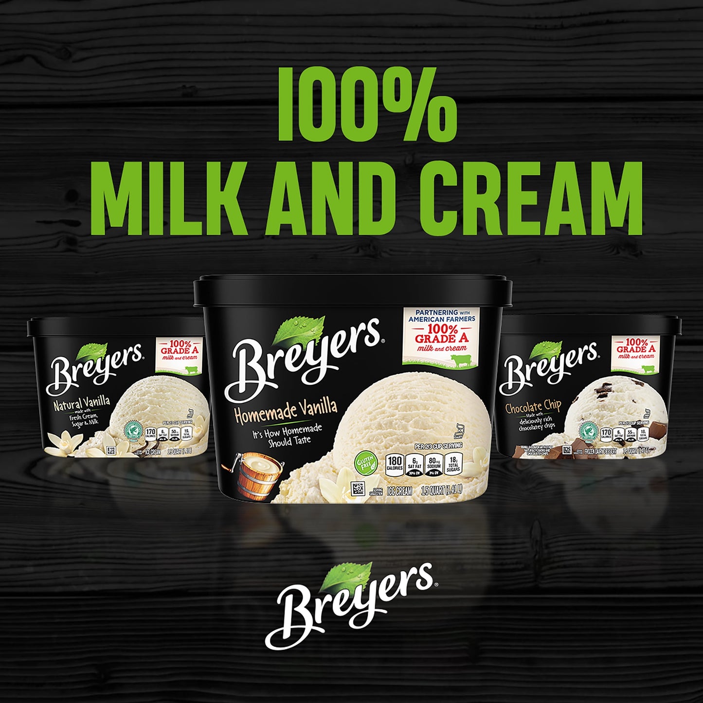 Breyers Gluten Free Homemade Vanilla Ice Cream, 48 oz