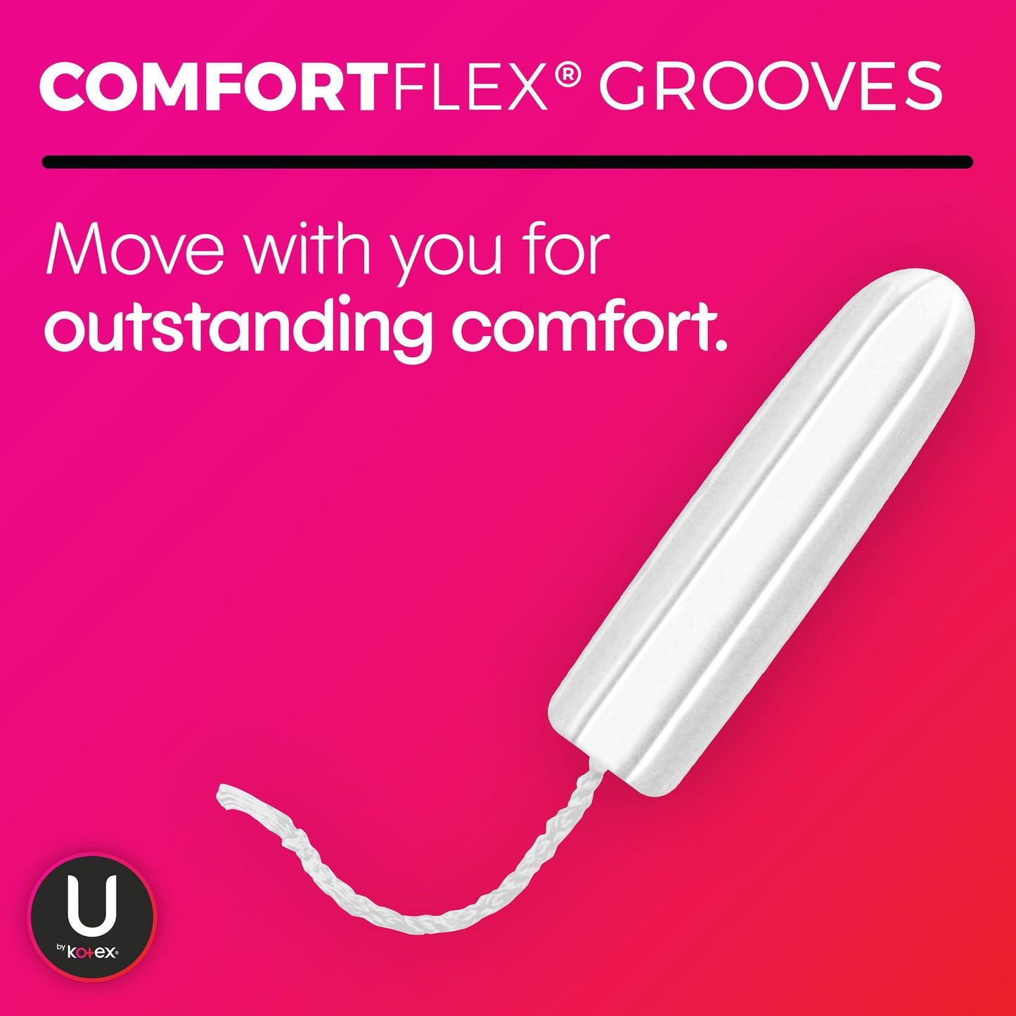 U by Kotex Click Compact Tampons, Super Plus, Unscented, 32 Count