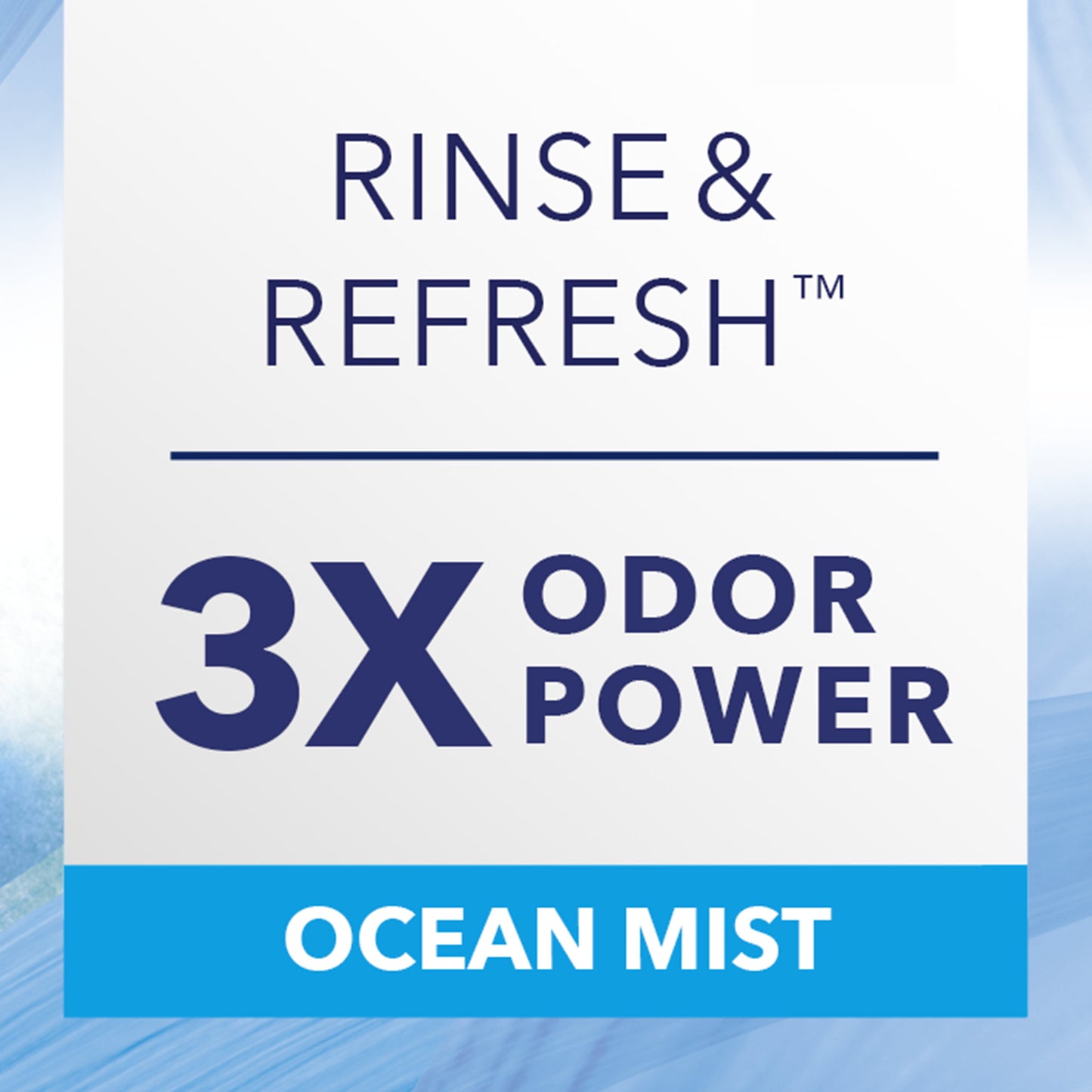 Downy Rinse & Refresh Laundry Odor Remover and Fabric Softener, Ocean Mist, 48 fl oz, Safe On All Fabrics, HE Compatible