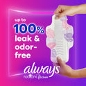 Always Radiant Feminine Pads with Wings, Size 2, Heavy Absorbency, Scented, 36 CT