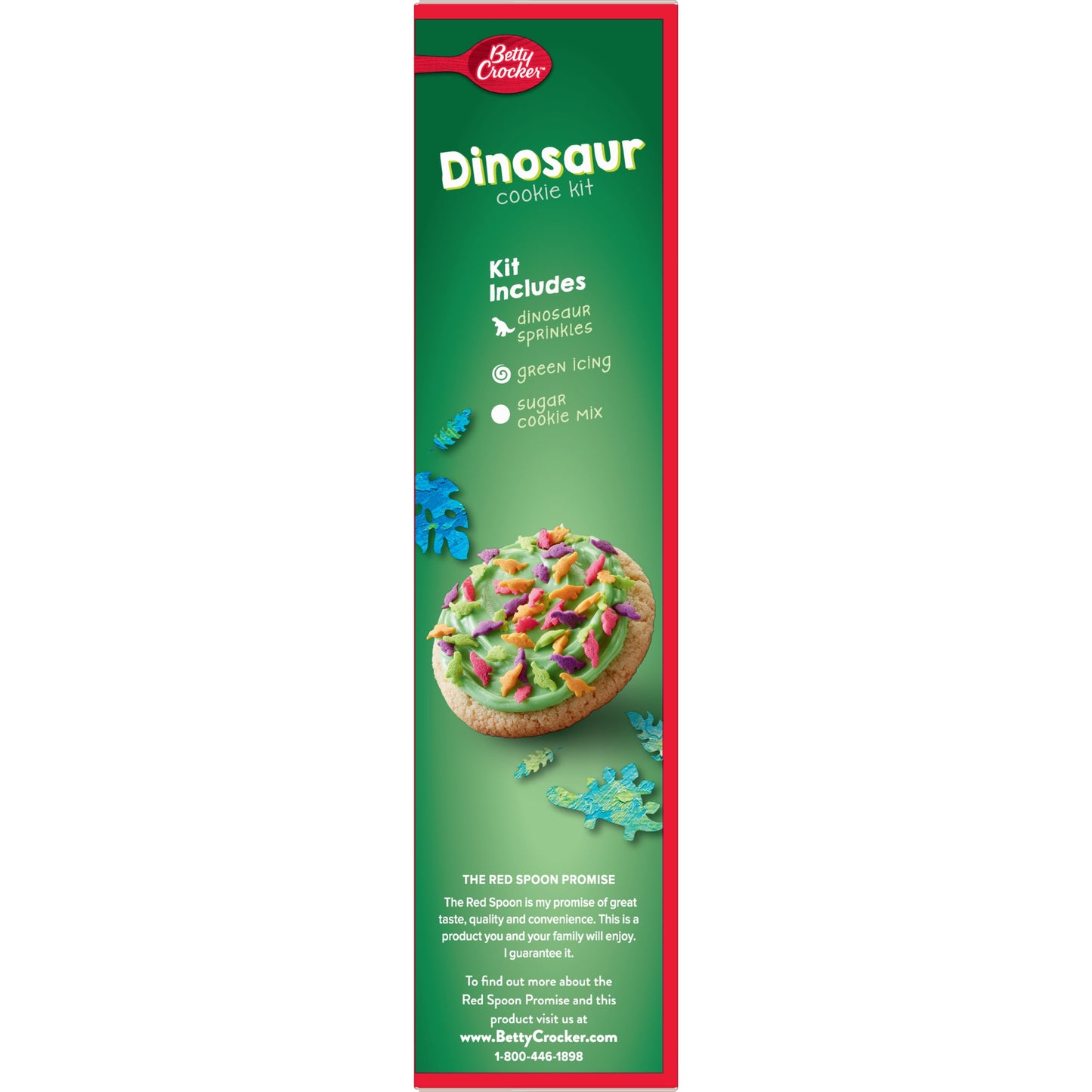 Betty Crocker Dinosaur Cookie Kit with Green Icing & Sprinkles, 11.6 oz