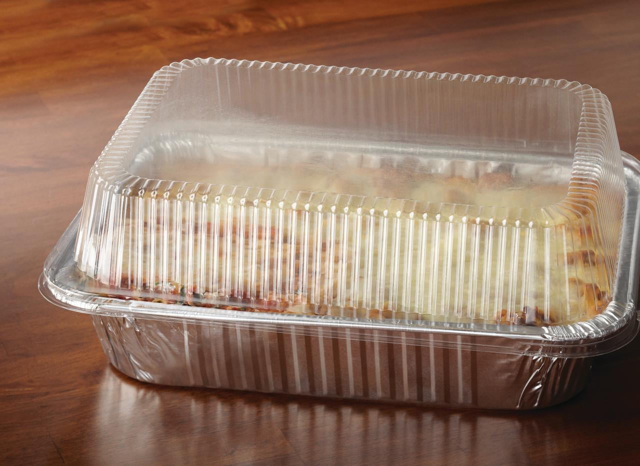 Mainstays Lasagna Pan with Lid 2 Count for Home or Take-Out Containers