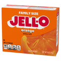 Jell-O Orange Artificially Flavored Gelatin Dessert Mix, Family Size, 6 oz Box