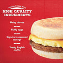 Jimmy Dean Sausage Egg & Cheese English Muffin Sandwich, 36.8 oz, 8 Count (Frozen)