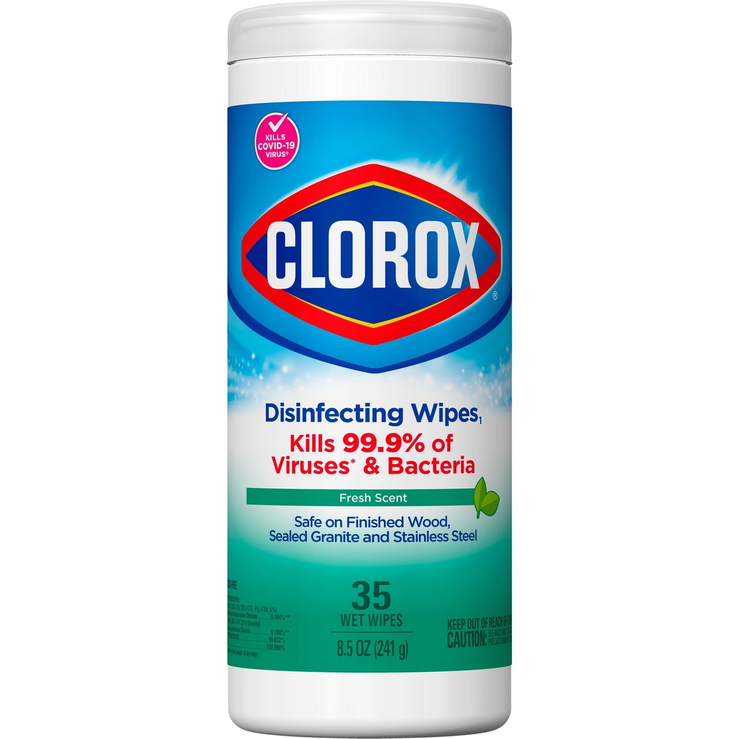 Clorox Bleach-Free Disinfecting Cleaner Wipes, Fresh Scent, 35 Count