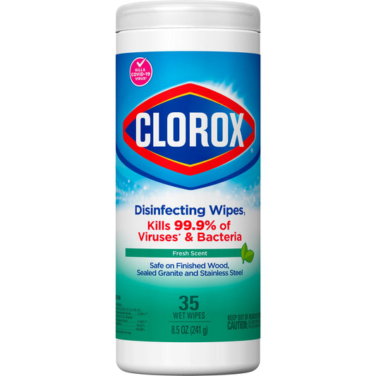 Clorox Bleach-Free Disinfecting Cleaner Wipes, Fresh Scent, 35 Count