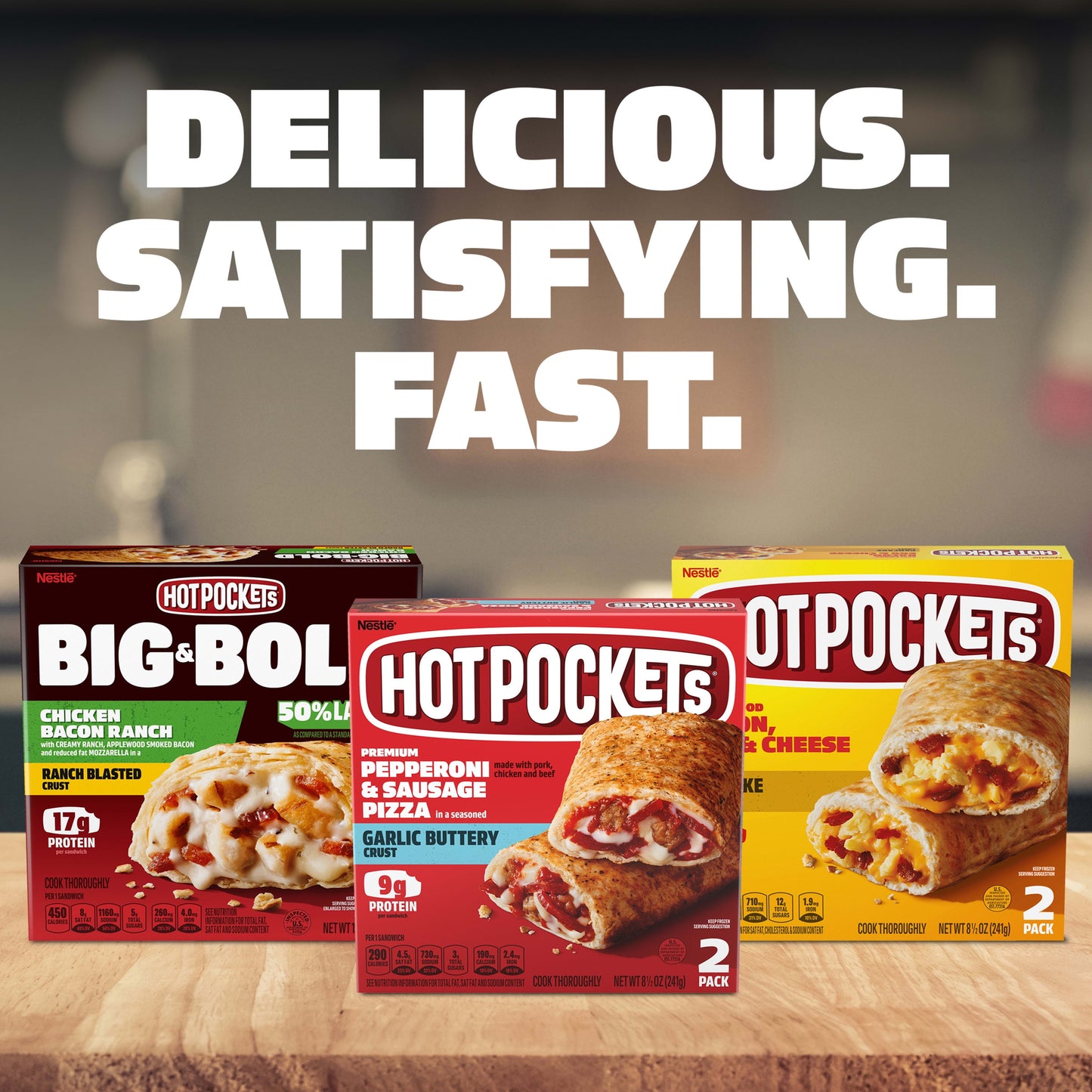 Hot Pockets Frozen Snacks, Four Cheese Garlic Buttery Crust, 5 Regular Sandwiches (Frozen)