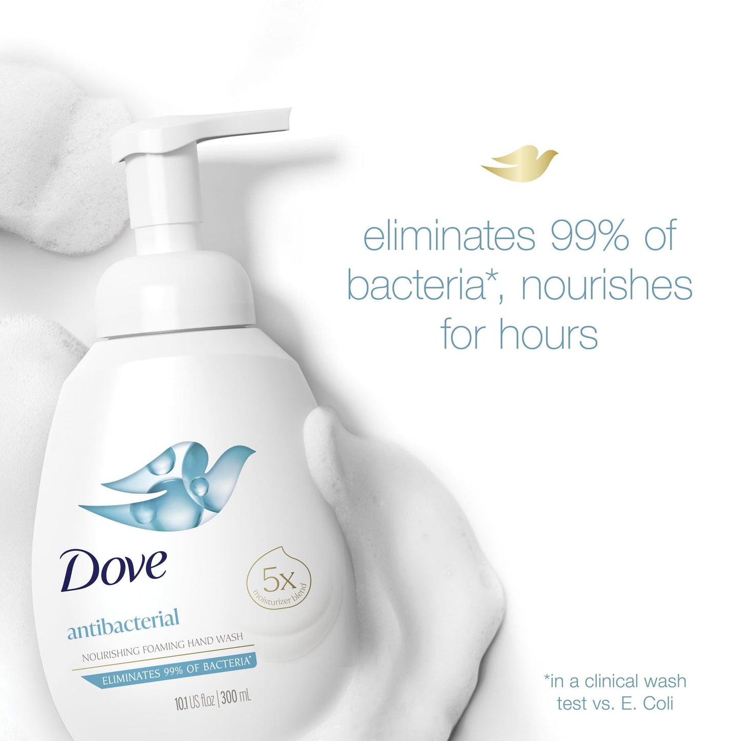 Dove Antibacterial Daily Use Foaming Hand Soap, 10.1 fl oz