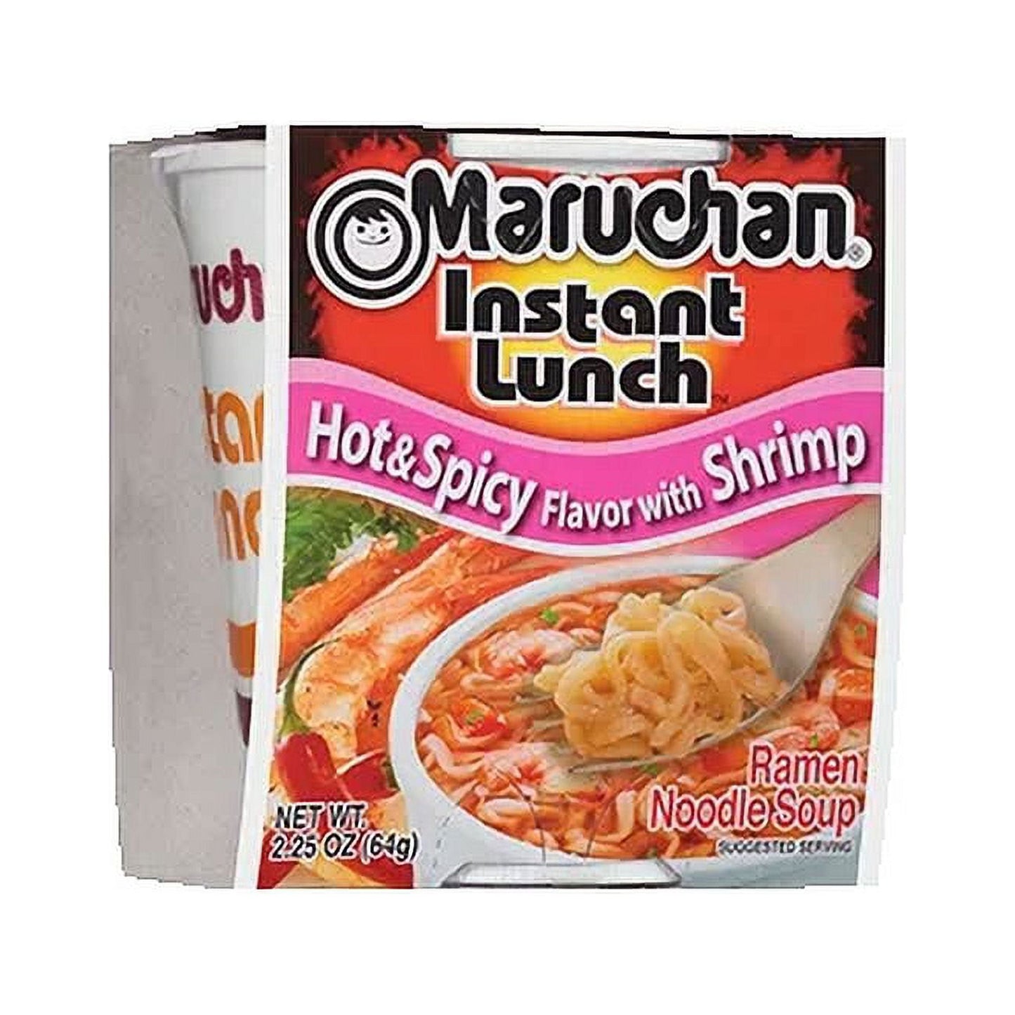 Maruchan Instant Lunch Hot & Spicy Shrimp Flavor Noodle Soup, 2.25 oz Shelf Stable Cup