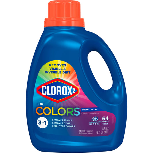 Clorox 2 for Colors Bleach-Free Laundry Stain Remover and Color Booster, Original, 88 fl oz