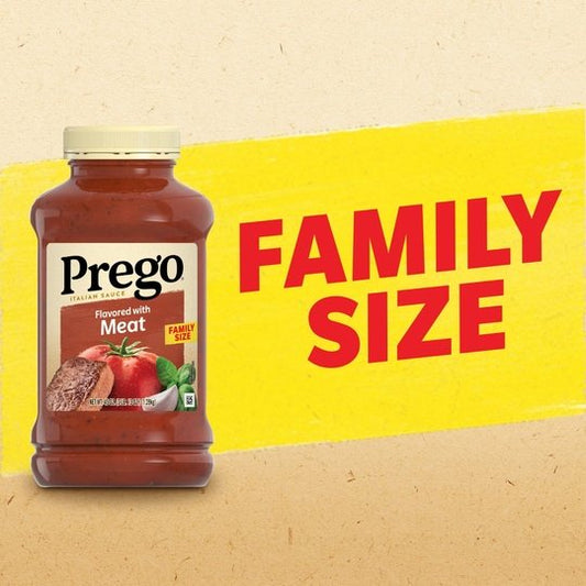 Prego Italian Tomato Spaghetti Sauce Flavored with Meat, 45 oz Jar