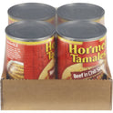 HORMEL Beef Tamales in Chili Sauce, Canned Tamales, Shelf Stable 15 oz Steel Can