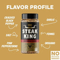 Fire & Smoke Society Steak King Steak Seasoning, BBQ Rub, 8.5 oz