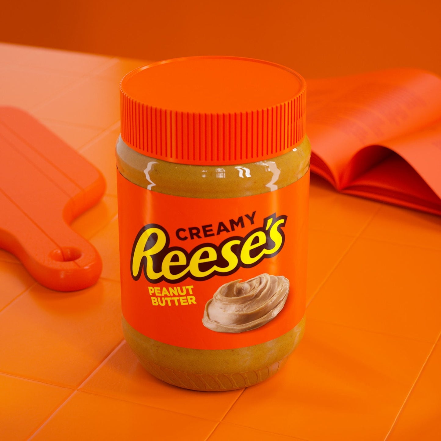 Reese's Creamy Peanut Butter Spread, Jar 18 oz