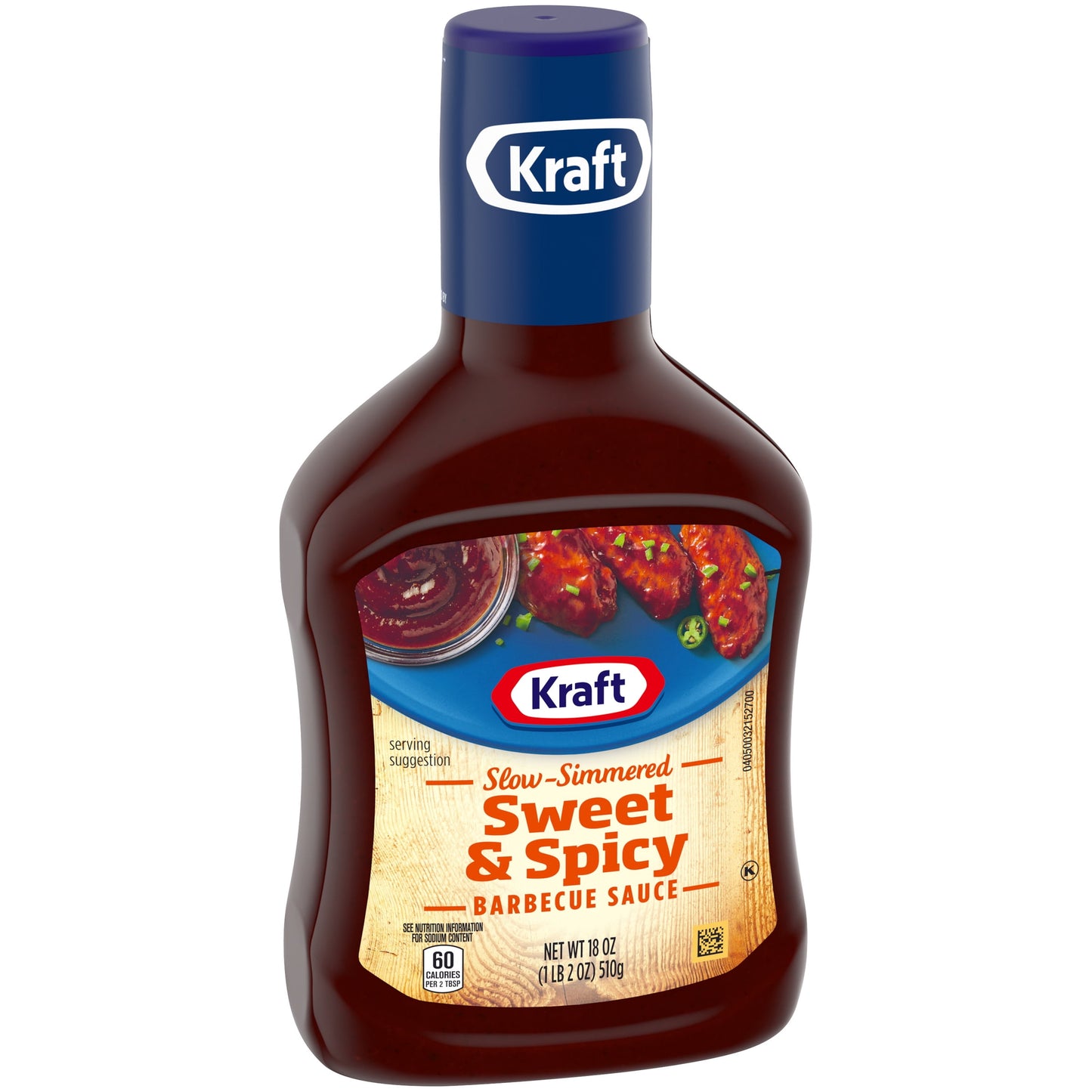 Kraft Sweet & Spicy Slow-Simmered Barbecue BBQ Sauce, 18 oz Bottle