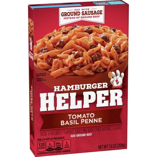 Hamburger Helper, Tomato Basil Penne, 7.4 oz Box