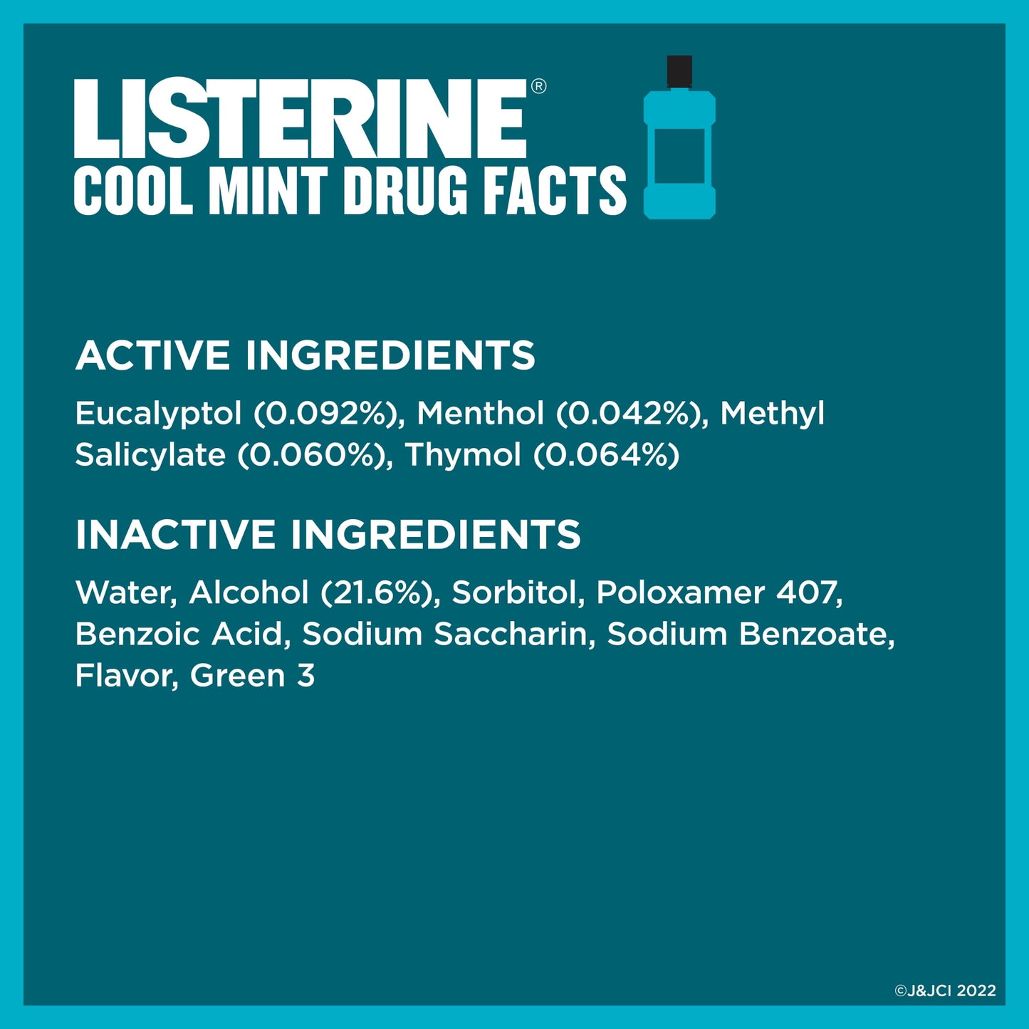 Listerine Cool Mint Antiseptic Mouthwash/Mouth Rinse for Bad Breath & Plaque, 1 L