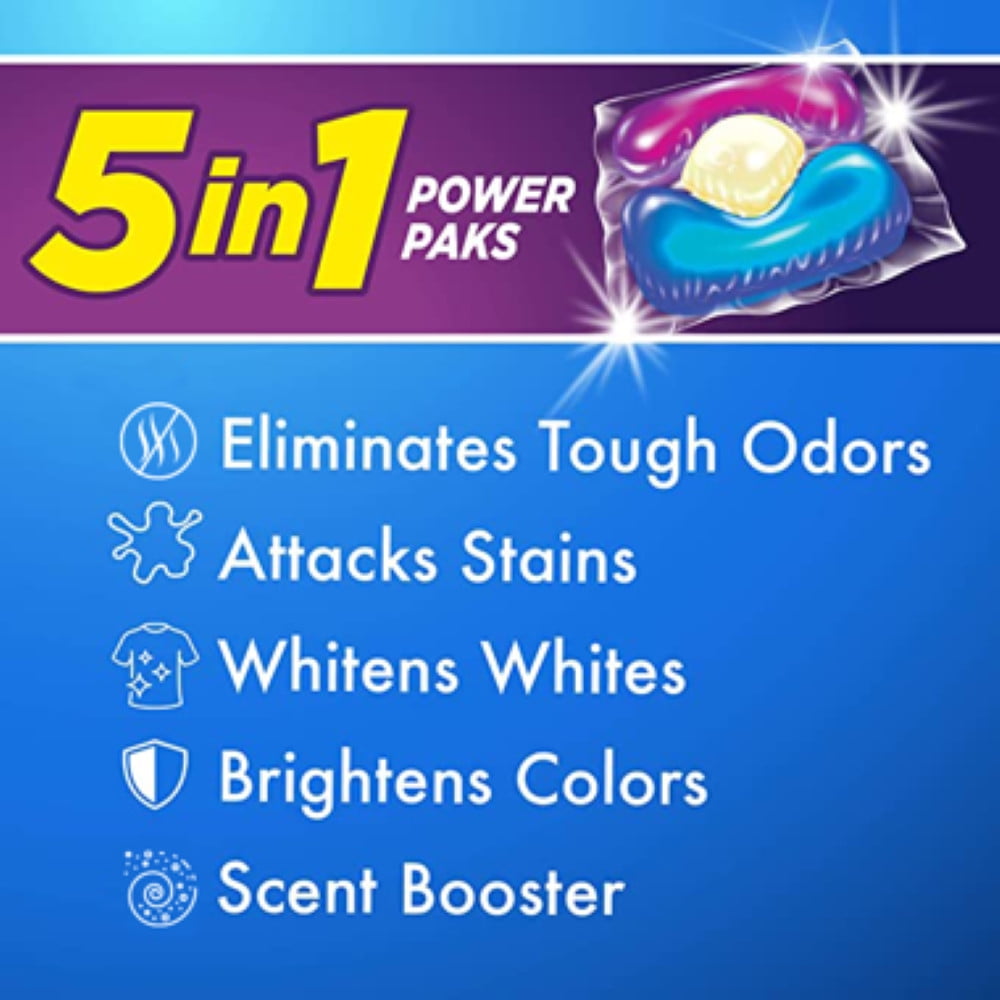 Arm & Hammer Plus OxiClean with Odor Blasters 5-in-1 Laundry Detergent Power Paks, 92 Count