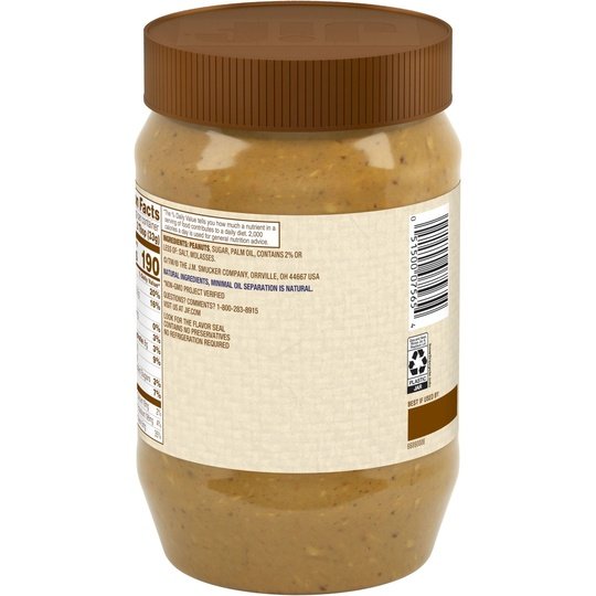 Jif Natural Crunchy Peanut Butter Spread  Contains 90% Peanuts, 40 Ounces